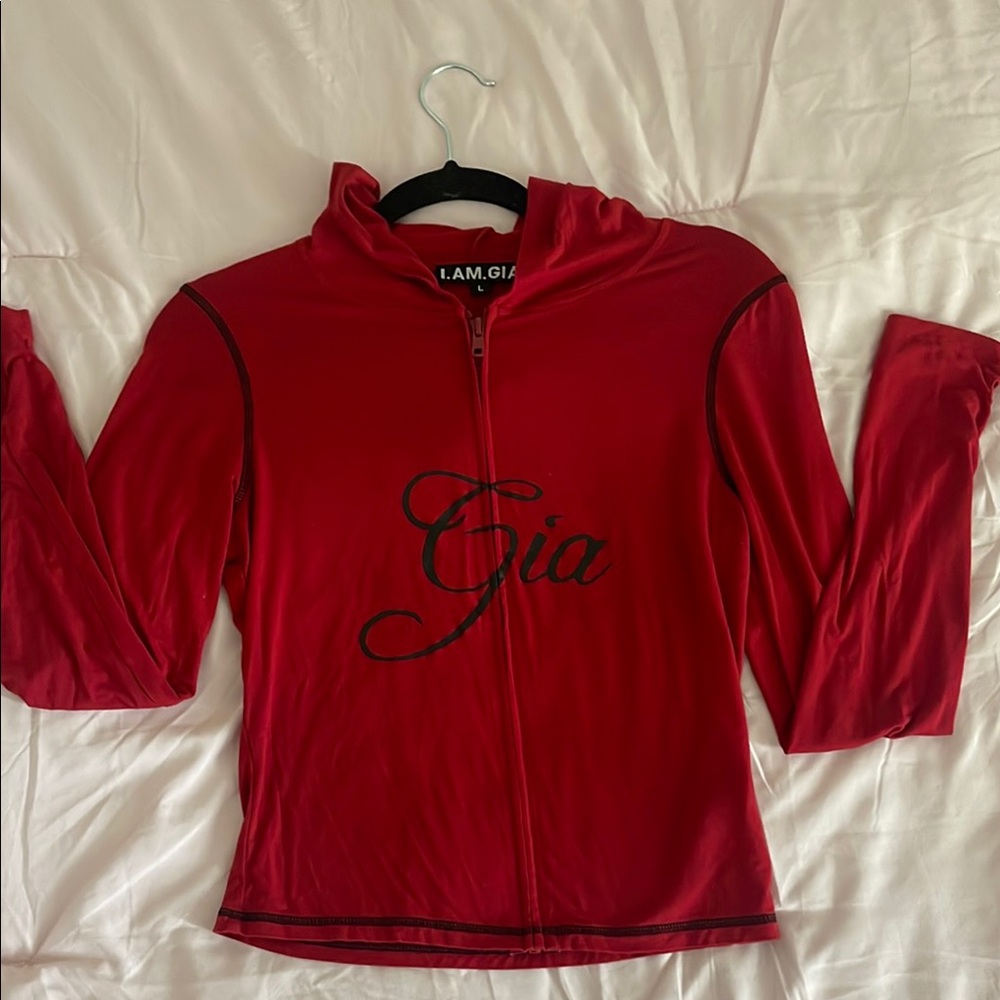 I.AM.GIA Red Zip-Up Jacket